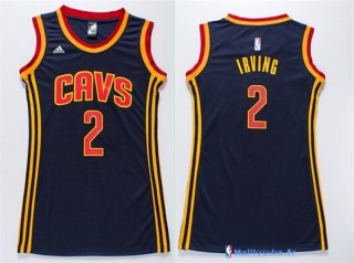 Maillot NBA Pas Cher Cleveland Cavaliers Femme Kyrie Irving 2 Bleu