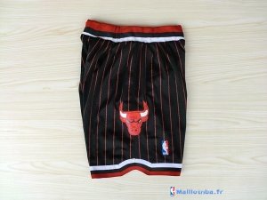 Pantalon NBA Pas Cher Chicago Bulls Adidas Noir Bande