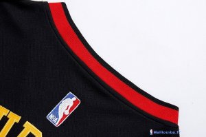 Maillot NBA Pas Cher Golden State Warriors Stephen Curry 30 Noir Rouge MC