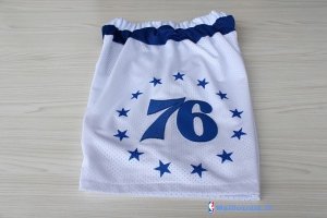 Pantalon NBA Pas Cher Philadelphia Sixers Retro Blanc