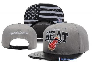 Bonnet NBA Miami Heat USA 2016 Drapeau Gris