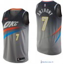 Maillot NBA Pas Cher Oklahoma City Thunder Carmelo Anthony 7 Nike Gris Ville 2017/18