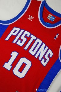 Maillot NBA Pas Cher Detroit Pistons Dennis Rodman 10 Retro Rouge