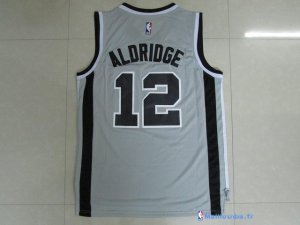 Maillot NBA Pas Cher San Antonio Spurs LaMarcus Aldridge 12 Gris