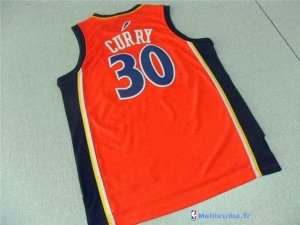 Maillot NBA Pas Cher Golden State Warriors Stephen Curry 30 Retro Orange