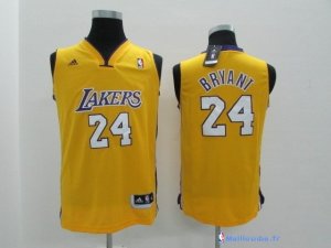 Maillot NBA Pas Cher Los Angeles Lakers Junior Kobe Bryant 24 Jaune