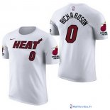 Maillot Manche Courte Miami Heat Josh Richardson 0 Blanc 2017/18