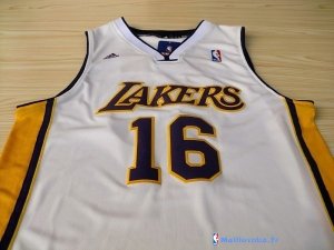 Maillot NBA Pas Cher Los Angeles Lakers Pau Gasol 16 Blanc