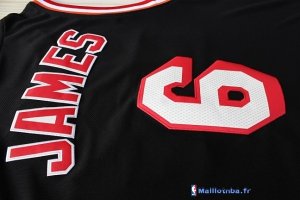 Maillot NBA Pas Cher Miami Heat LeBron James 6 Retro Noir