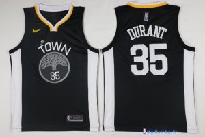 Maillot NBA Pas Cher Golden State Warriors Kevin Durant 35 Noir Statement 2017/18