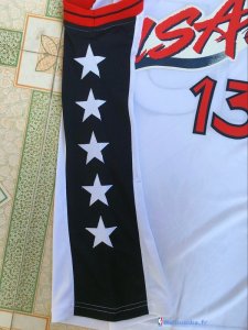 Maillot NBA Pas Cher USA 1996 Shaquille O'neal 13 Blanc