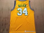 Maillot NBA Pas Cher Seattle Supersonics Ray Allen 34 Retro Jaune