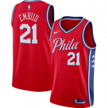 Maillot Philadelphia 76ers Joel Embiid Nike Red Finished