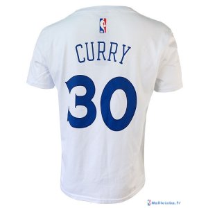 Maillot Manche Courte Golden State Warriors Stephen Curry 30 Nike Blanc