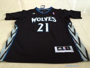 Maillot NBA Pas Cher Minnesota Timberwolves Kevin Garnett 21 Noir MC