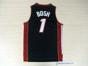 Maillot NBA Pas Cher Miami Heat Chris Bosh 1 Noir Rouge