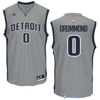 Maillot NBA Pas Cher Detroit Pistons Andre Drummond 0 Gris