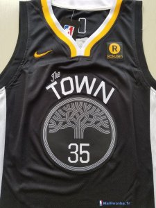 Maillot NBA Pas Cher Golden State Warriors Junior Kevin Durant 35 Noir 2017/18