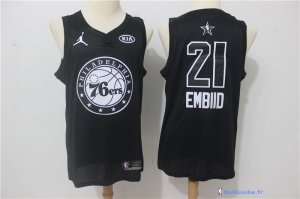 Maillot NBA Pas Cher NBA All Star 2018 Joel Embiid 21 Noir