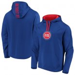 Detroit Pistons Fanatics Branded BlueRed Iconic Defender Performance Primary Logo Pullover Hoodie