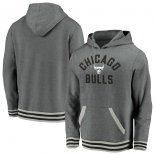 Chicago Bulls Fanatics Branded Gray True Classics Vintage Upperclassman Tri-Blend Pullover Hoodie