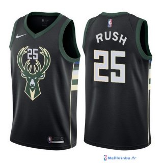 Maillot NBA Pas Cher Milwaukee Bucks Brandon Rush 25 Noir Statement 2017/18