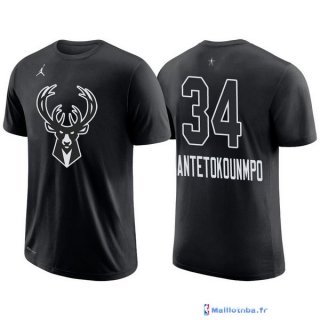 Maillot Manche Courte All Star 2018 Giannis Antetokounmpo 34 Noir