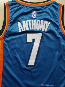 Maillot NBA Pas Cher Oklahoma City Thunder Junior Carmelo Anthony 7 Bleu Icon 2017/18