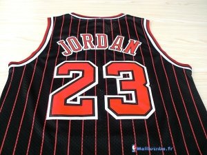 Maillot NBA Pas Cher Chicago Bulls Michael Jordan 23 Noir Bande