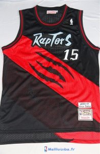 Maillot NBA Pas Cher Toronto Raptors Vince Carter 15 Retro Noir Rouge