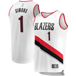 Portland Trail Blazers Anfernee Simons Fanatics Branded White Fast Break Player Jersey - Association Edition