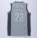 Maillot NBA Pas Cher Cleveland Cavaliers LeBron James 23 Gris Noir