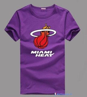 T-Shirt NBA Pas Cher Miami Heat Pourpre 2