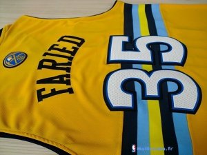 Maillot NBA Pas Cher Denver Nuggets Kenneth Faried 35 Jaune