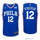 Maillot NBA Pas Cher Philadelphia Sixers T.J. McConnell 12 Bleu 2017/18