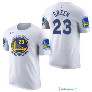 Maillot Manche Courte Golden State Warriors Draymond Green 23 Blanc 2017/18