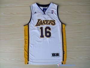 Maillot NBA Pas Cher Los Angeles Lakers Pau Gasol 16 Blanc