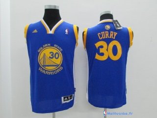 Maillot NBA Pas Cher Golden State Warriors Junior Stephen Curry 30 Bleu