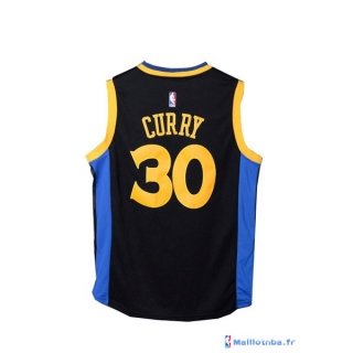 Maillot NBA Pas Cher Golden State Warriors Stephen Curry 30 Noir Jaune