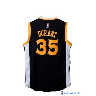 Maillot NBA Pas Cher Golden State Warriors Kevin Durant 35 Noir Blanc