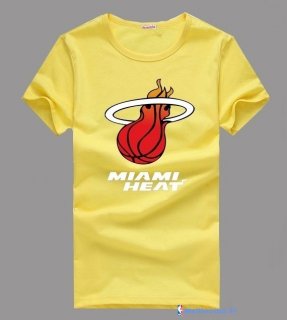 T-Shirt NBA Pas Cher Miami Heat Jaune 1