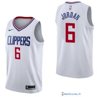 Maillot NBA Pas Cher Los Angeles Clippers DeAndre Jordan 6 Blanc Association 2017/18