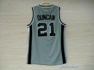 Maillot NBA Pas Cher San Antonio Spurs Tim Duncan 21 Gris