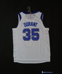 Maillot NBA Pas Cher Golden State Warriors Kevin Durant 35 Retro Blanc 2017/18