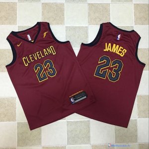 Maillot NBA Pas Cher Cleveland Cavaliers Junior LeBron James 23 Rouge 2017/18