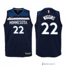 Maillot NBA Pas Cher Minnesota Timberwolves Junior Andrew Wiggins 22 Marine Icon 2017/18