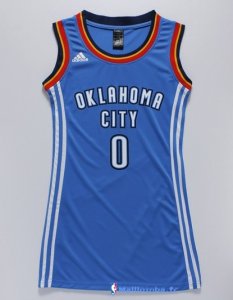 Maillot NBA Pas Cher Oklahoma City Thunder Femme Russell Westbrook 0 Bleu