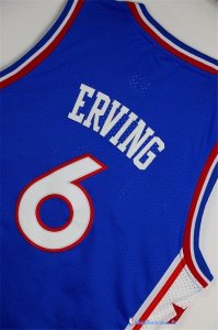 Maillot NBA Pas Cher Philadelphia Sixers Julius Erving 6 Bleu