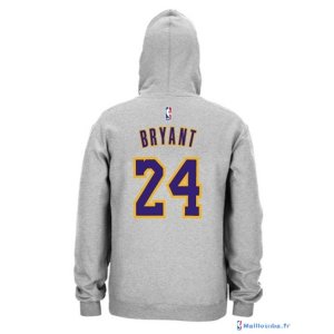 Sweat Capuche NBA Los Angeles Lakers Kobe Bryant 24 Gris