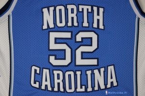 Maillot NCAA Pas Cher North Carolina James Worthy 52 Bleu